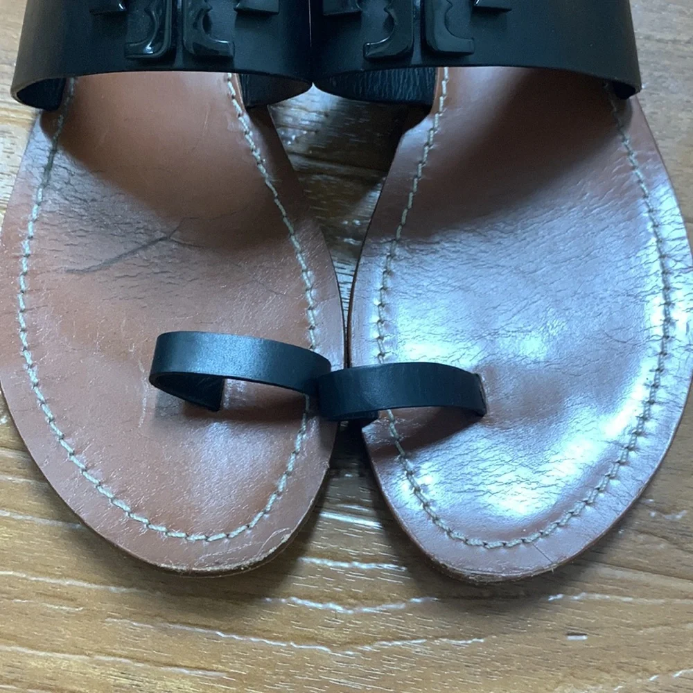 Tory Burch Leather Slide Sandals